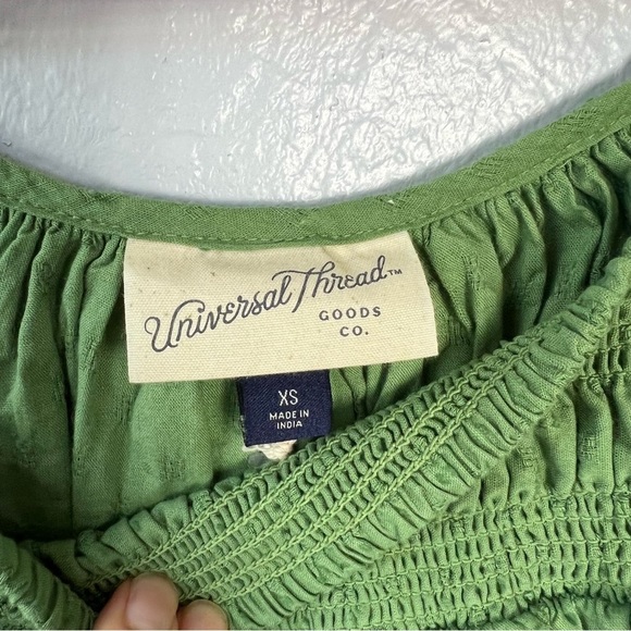 Women's Puff Cap Sleeve Top - Universal Thread™ Green - Picture 11 of 12